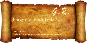 Gangetz Rodrigó névjegykártya
